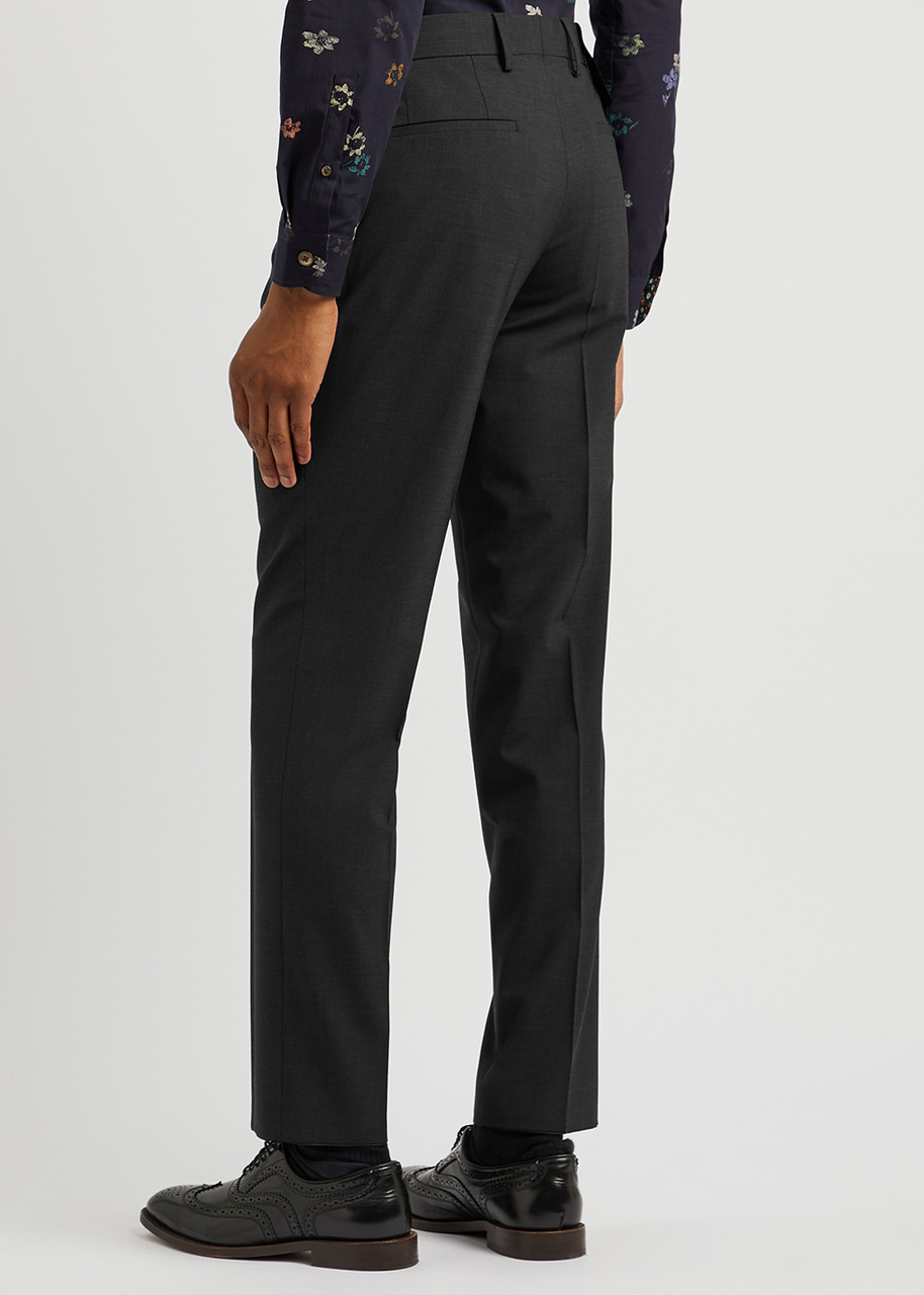 HUGO BOSS Slim-leg stretch-wool trousers | Harvey Nichols