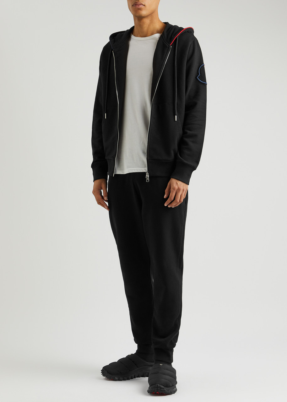 MONCLER Logo-embroidered hooded cotton sweatshirt | Harvey Nichols