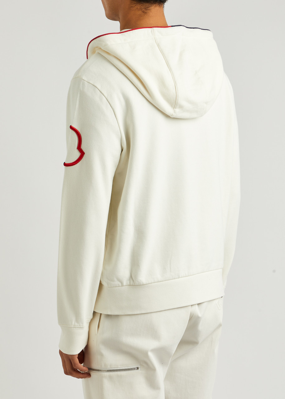 MONCLER Logo-embroidered hooded cotton sweatshirt | Harvey Nichols