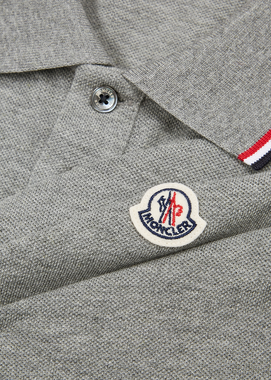 MONCLER Piqué cotton polo shirt | Harvey Nichols