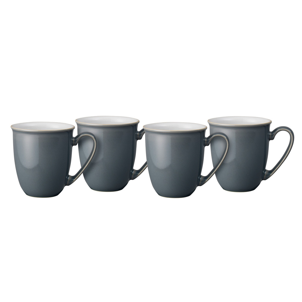 DENBY Elements fossil grey 4 piece coffee beaker mug set Harvey Nichols