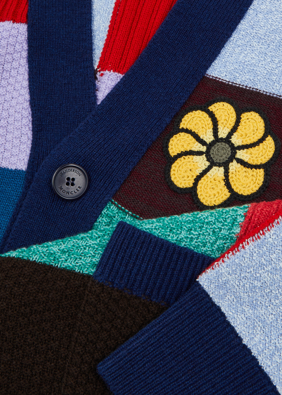 MONCLER GENIUS 1 Moncler JW Anderson patchwork wool-blend MONCLER GENIUS 1 Moncler JW Anderson patchwork wool-blend