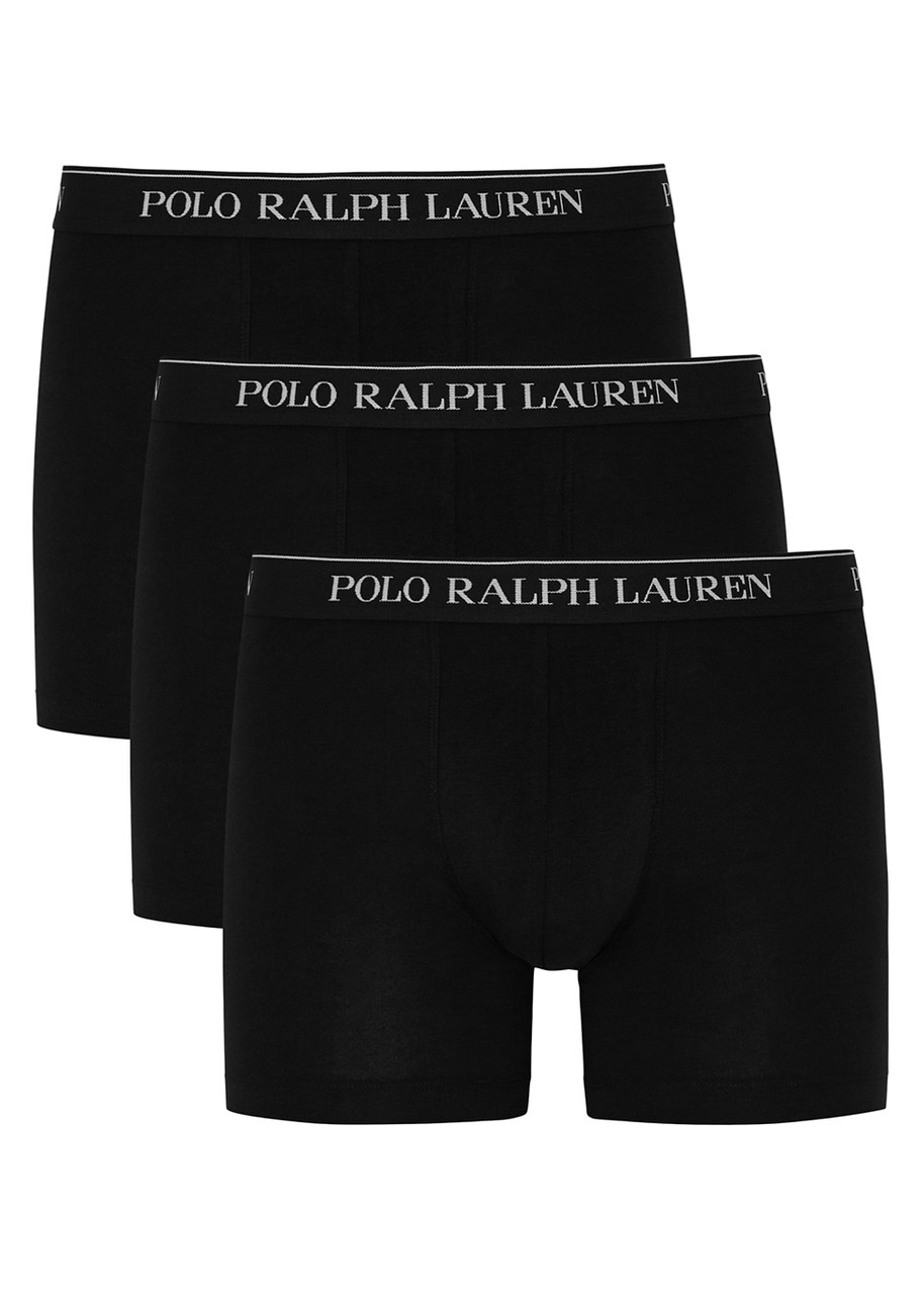 POLO RALPH LAUREN Three-Pack Stretch-Cotton Boxer Briefs for Men