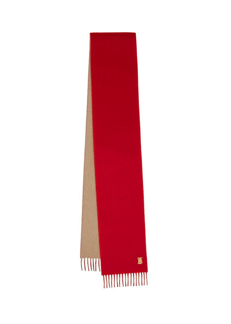 Scarf in cashmere with a monogram motif