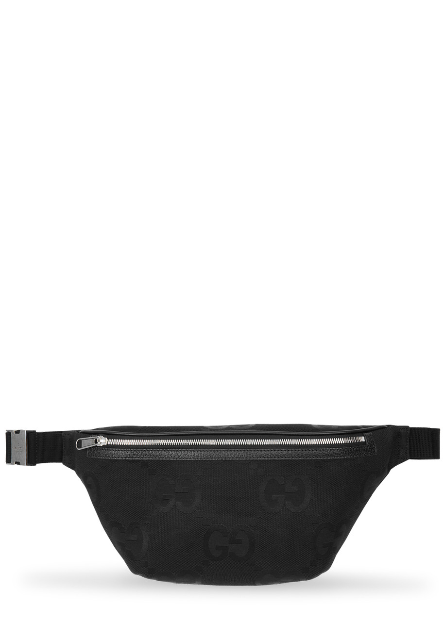 Jumbo GG small belt bag in black leather