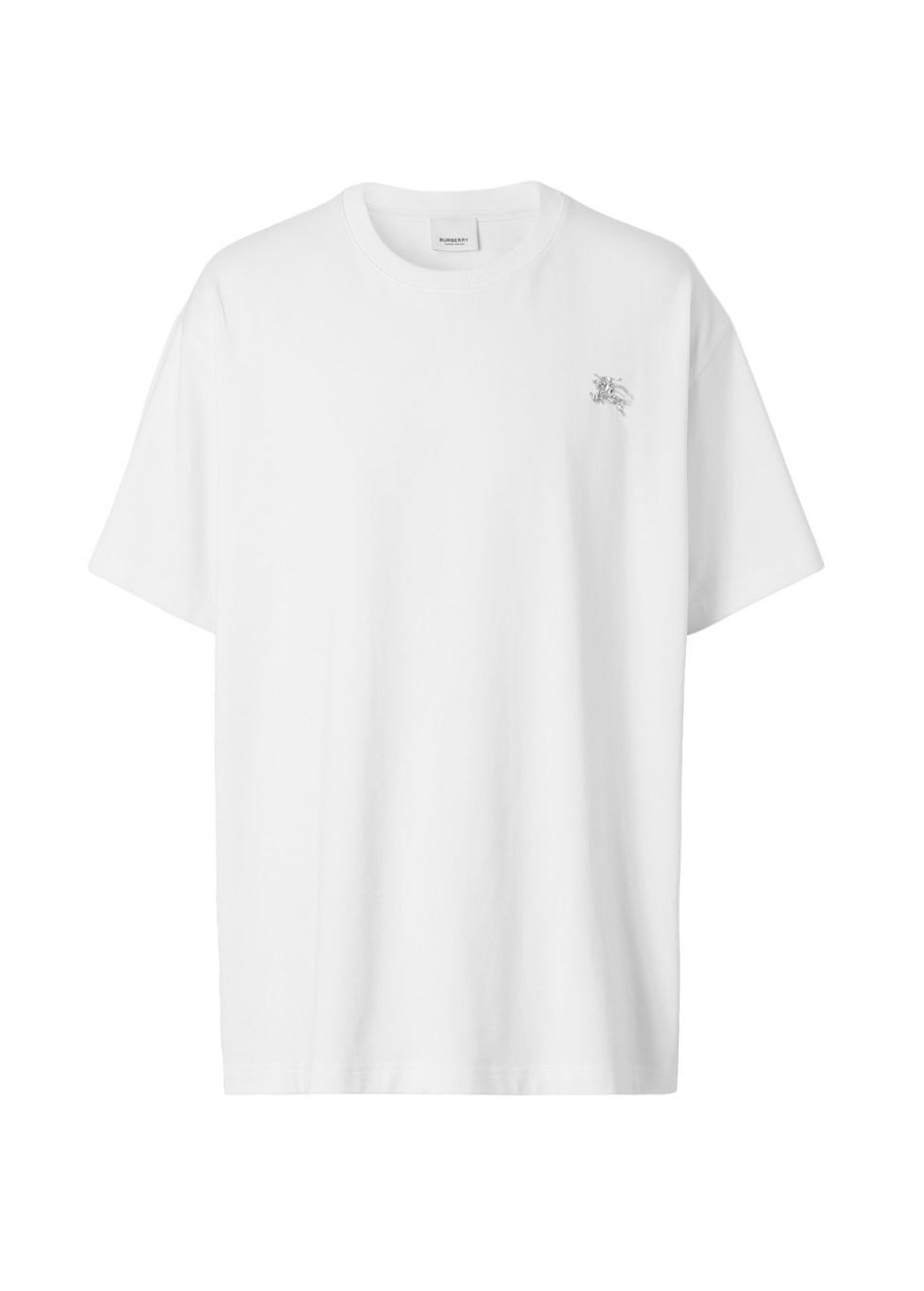 ★Burberry★ Crystal EKD Cotton Jersey T-Shirt White 8064393 BURBERRY Crystal ekd cotton jersey t-shirt | Harvey Nichols