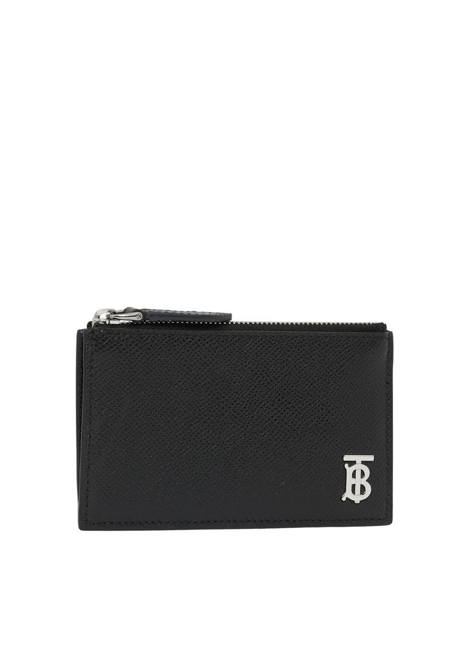 BURBERRY Grainy leather TB zip card case Harvey Nichols