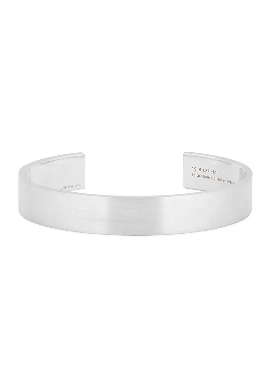 LE GRAMME 33g brushed sterling silver ribbon bracelet