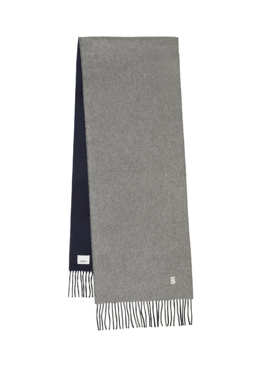 Scarf in cashmere with a monogram motif