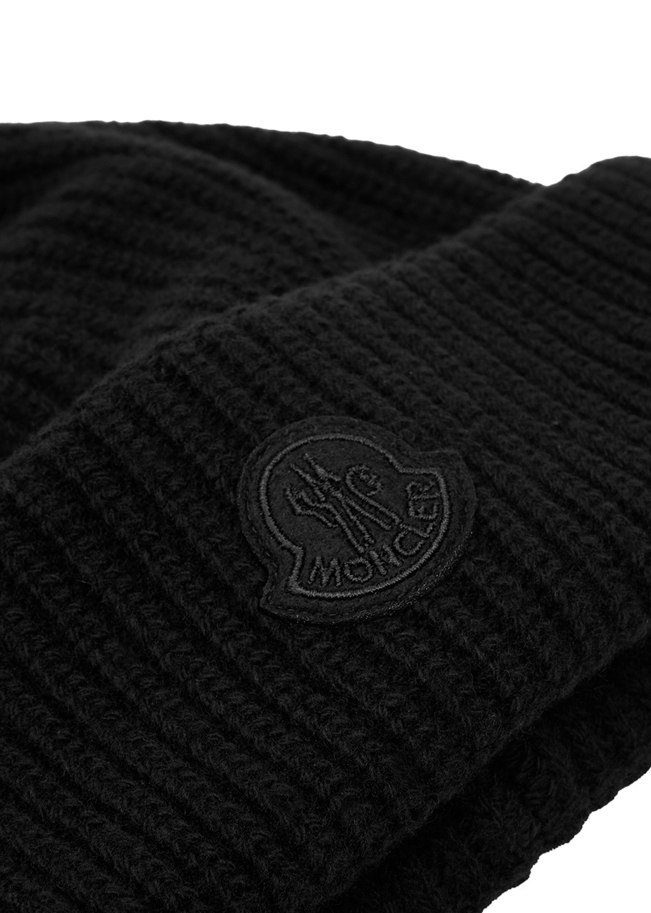MONCLER 2 Moncler 1952 black wool beanie | Harvey Nichols