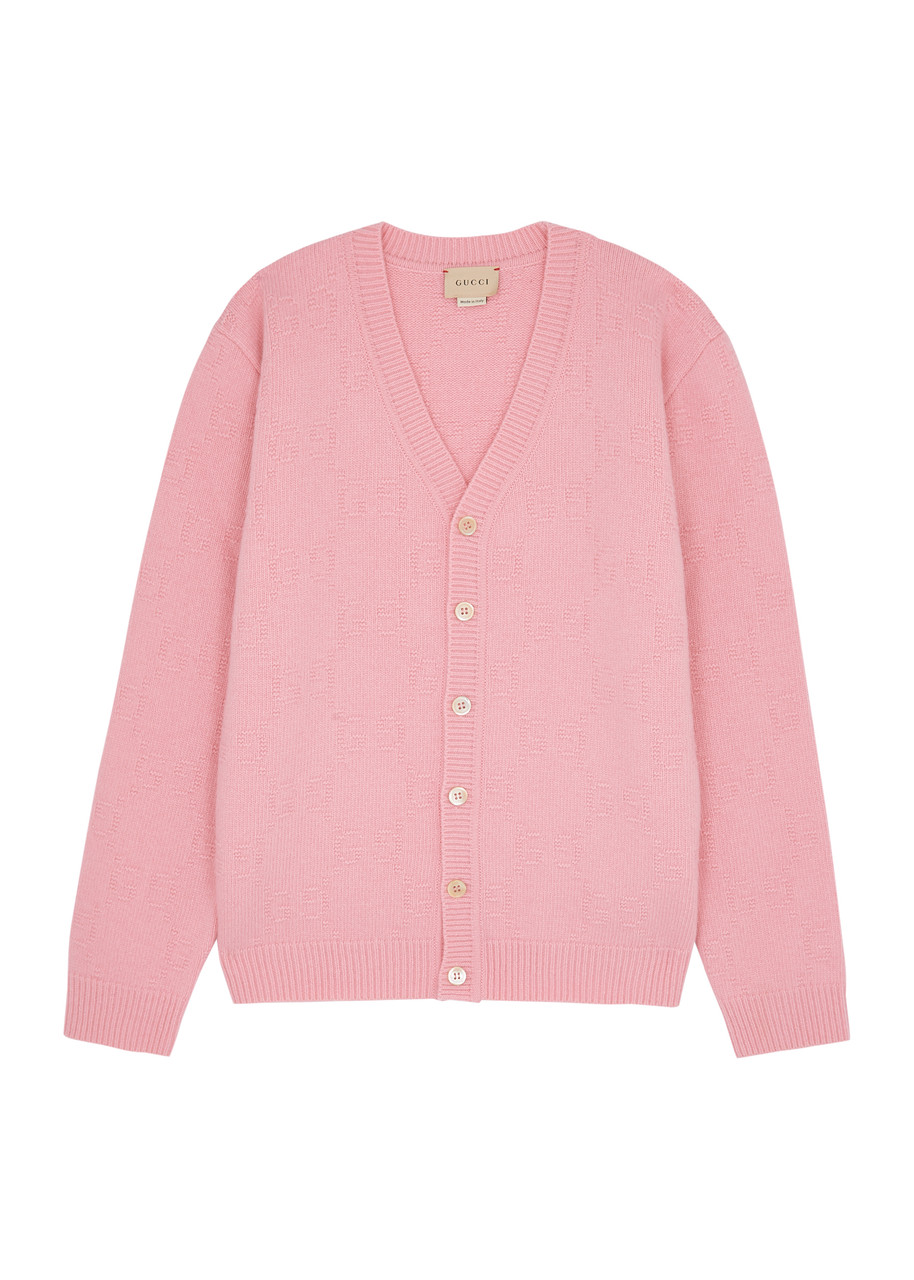 GUCCI KIDS GG-monogram wool cardigan Harvey Nichols