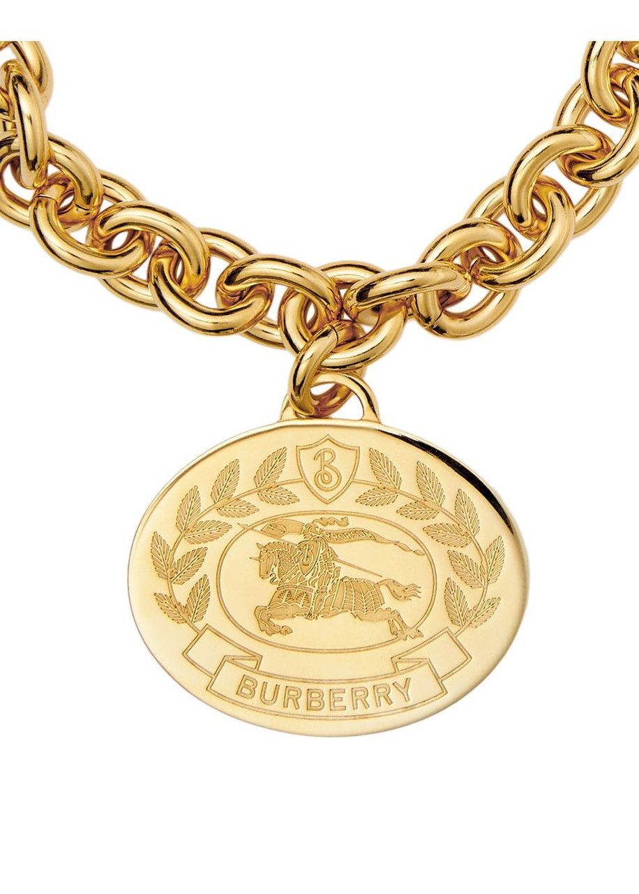 BURBERRY Engraved ekd gold-plated chain-link bracelet | Harvey Nichols