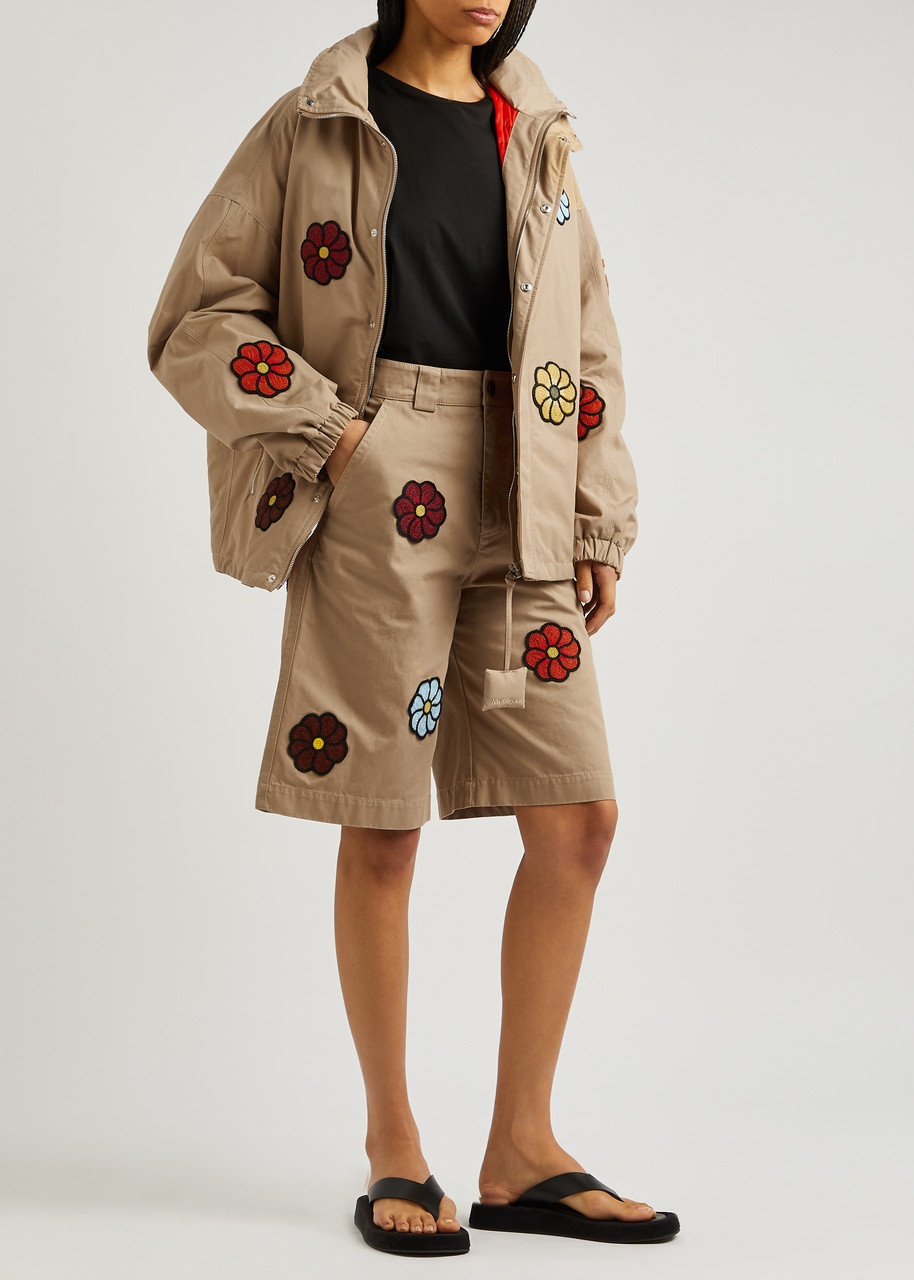 MONCLER 1 Moncler JW Anderson floral cotton shorts | Harvey Nichols