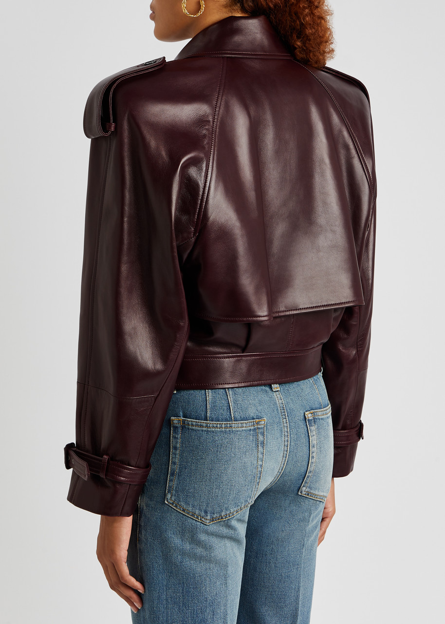 SAINT LAURENT Leather jacket | Harvey Nichols