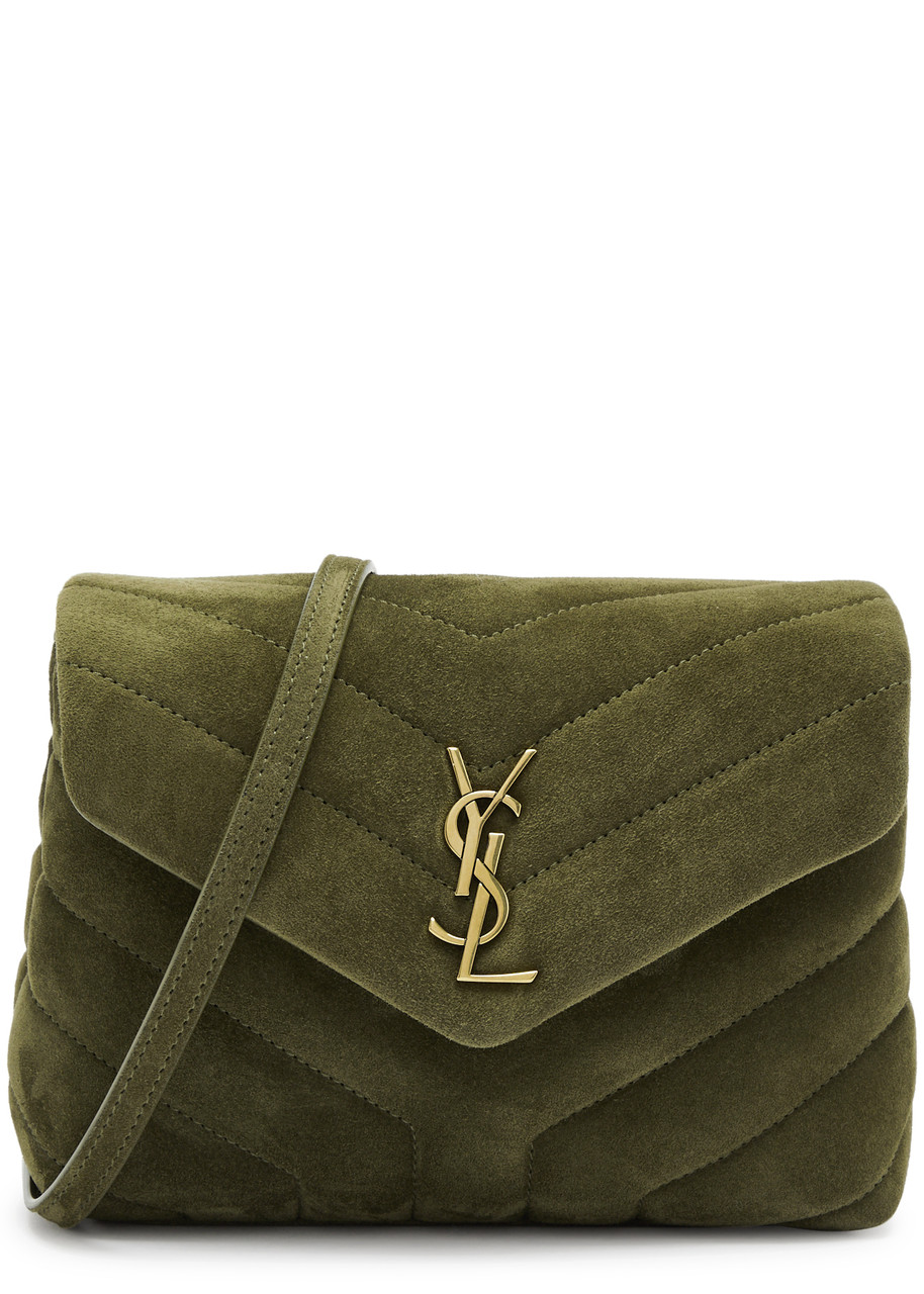 Green Loulou Toy quilted-leather cross-body bag, Saint Laurent