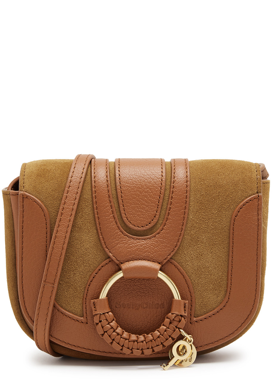 SEE BY CHLOÉ Hana mini panelled suede cross-body bag | Harvey Nichols