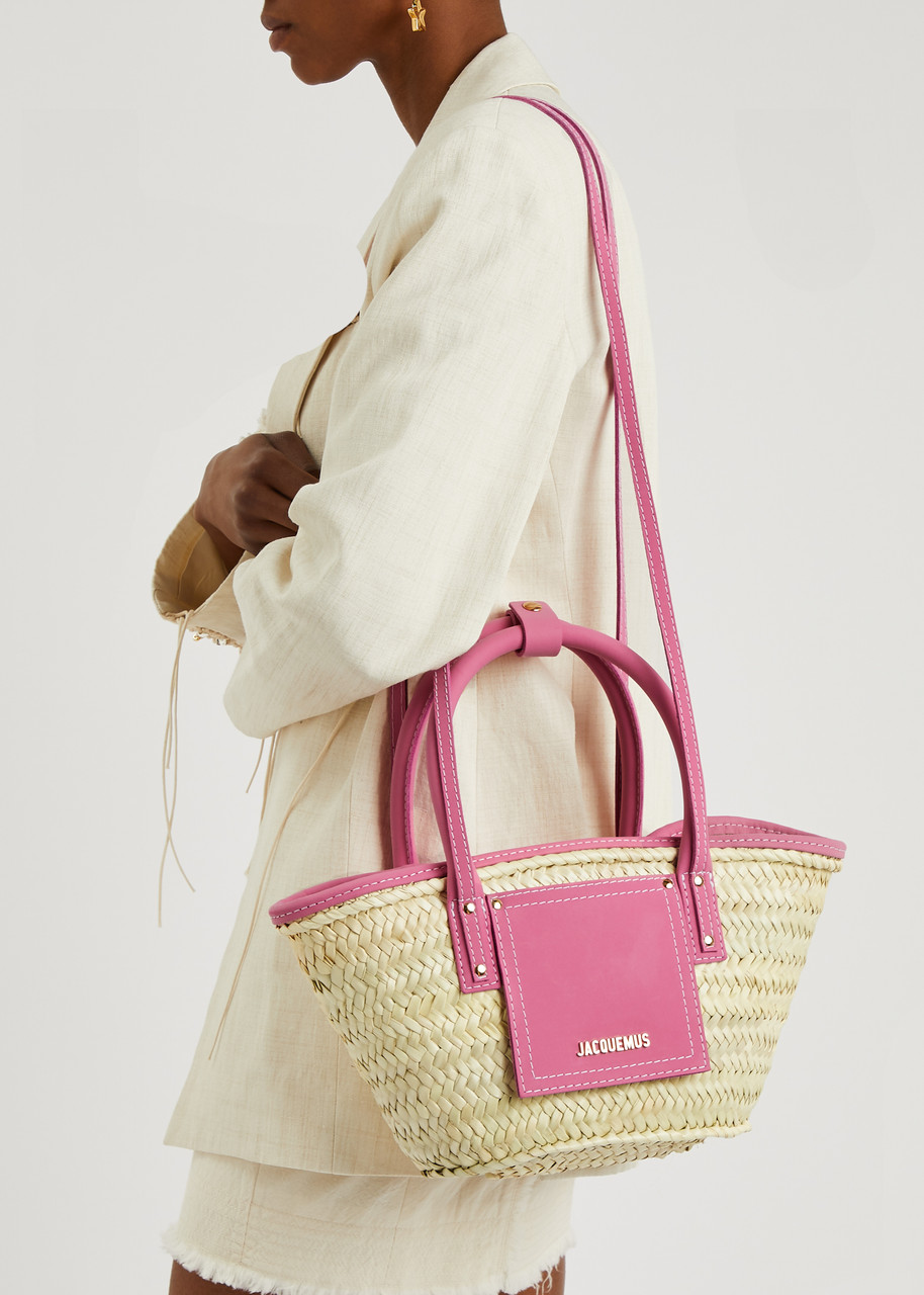 JACQUEMUS Le Petit Panier Soli raffia basket bag | Harvey Nichols