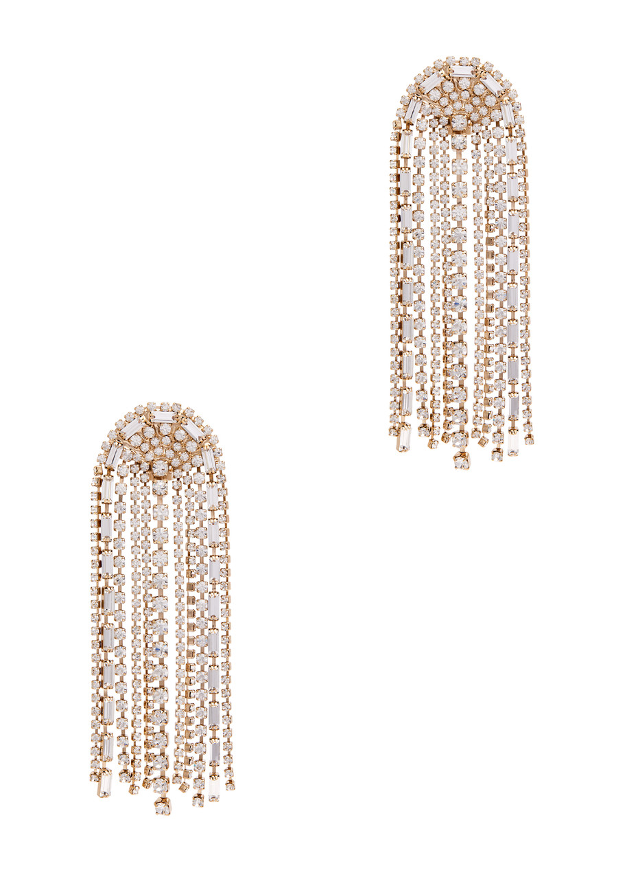 Chanel White Camilla Clip-on Earrings