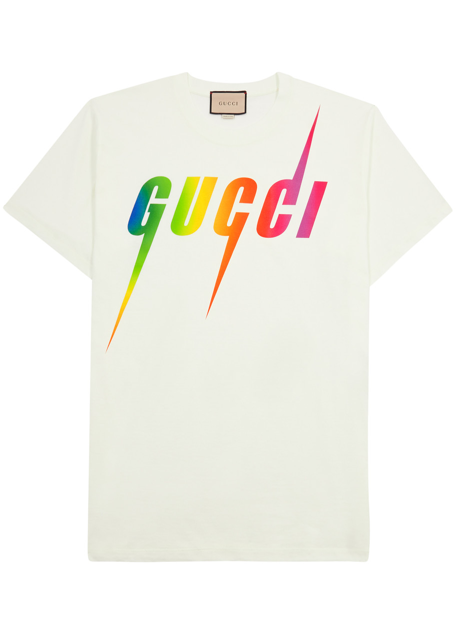 【GUCCI】1970s Henry Neck Logo T-Shirt Koszulka Gucci Gucci Logo T-Shirt, Size Medium 798115-XJG54