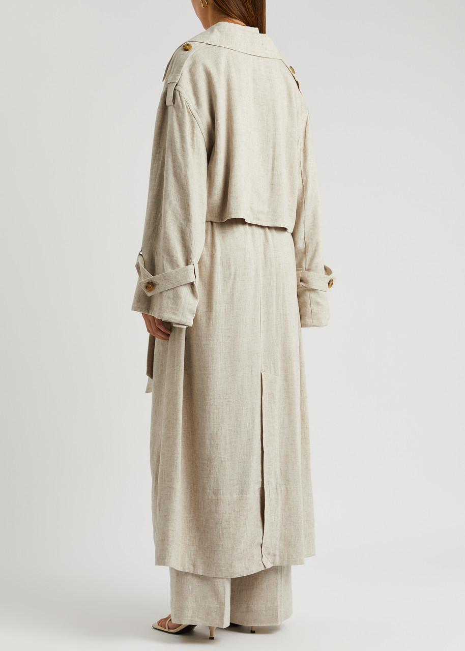 BY MALENE BIRGER Alanise linen-blend trench coat | Harvey Nichols