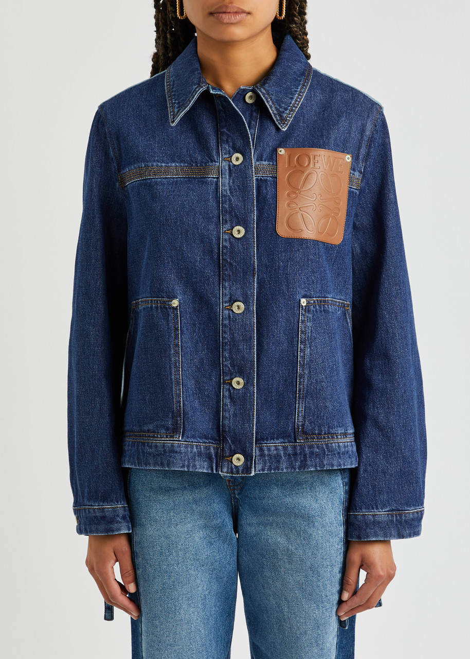 LOEWE Two-tone denim jacket | Harvey Nichols