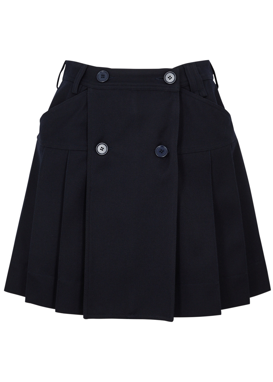 SIMONE ROCHA Pleated twill mini wrap skirt | Harvey Nichols