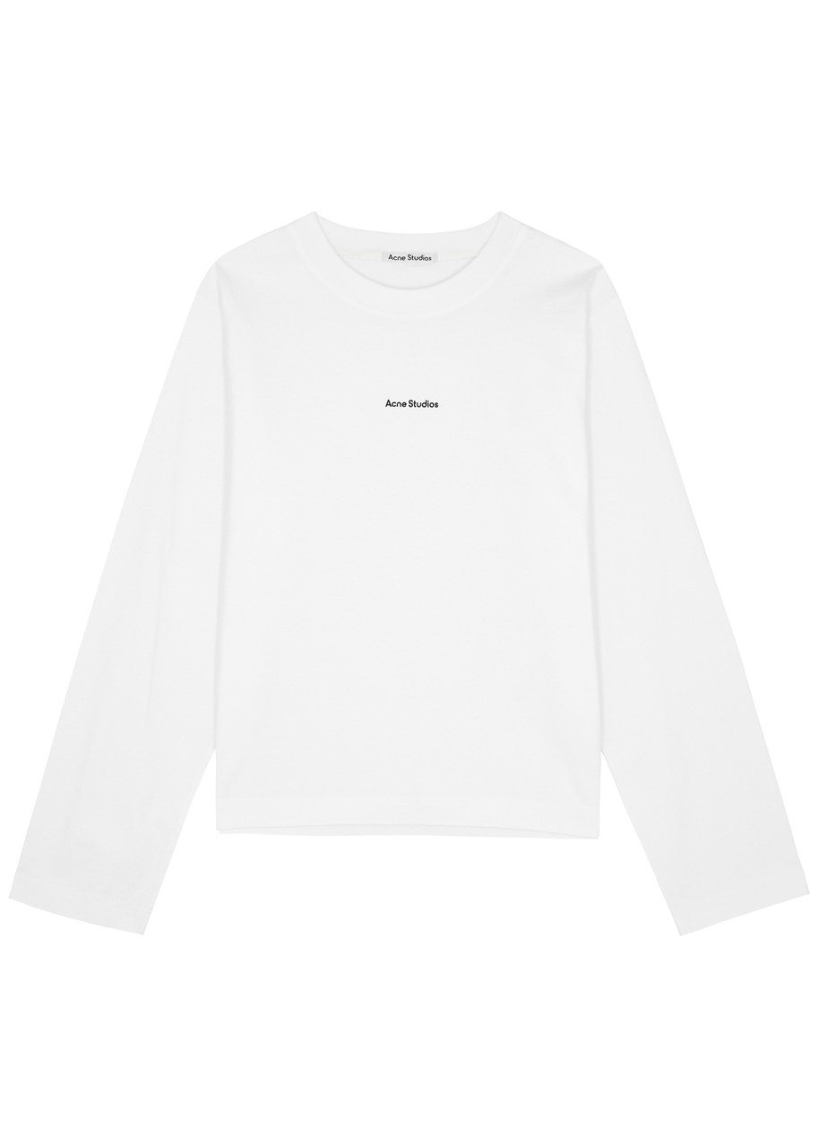 ACNE STUDIOS Logo-print cotton top | Harvey Nichols