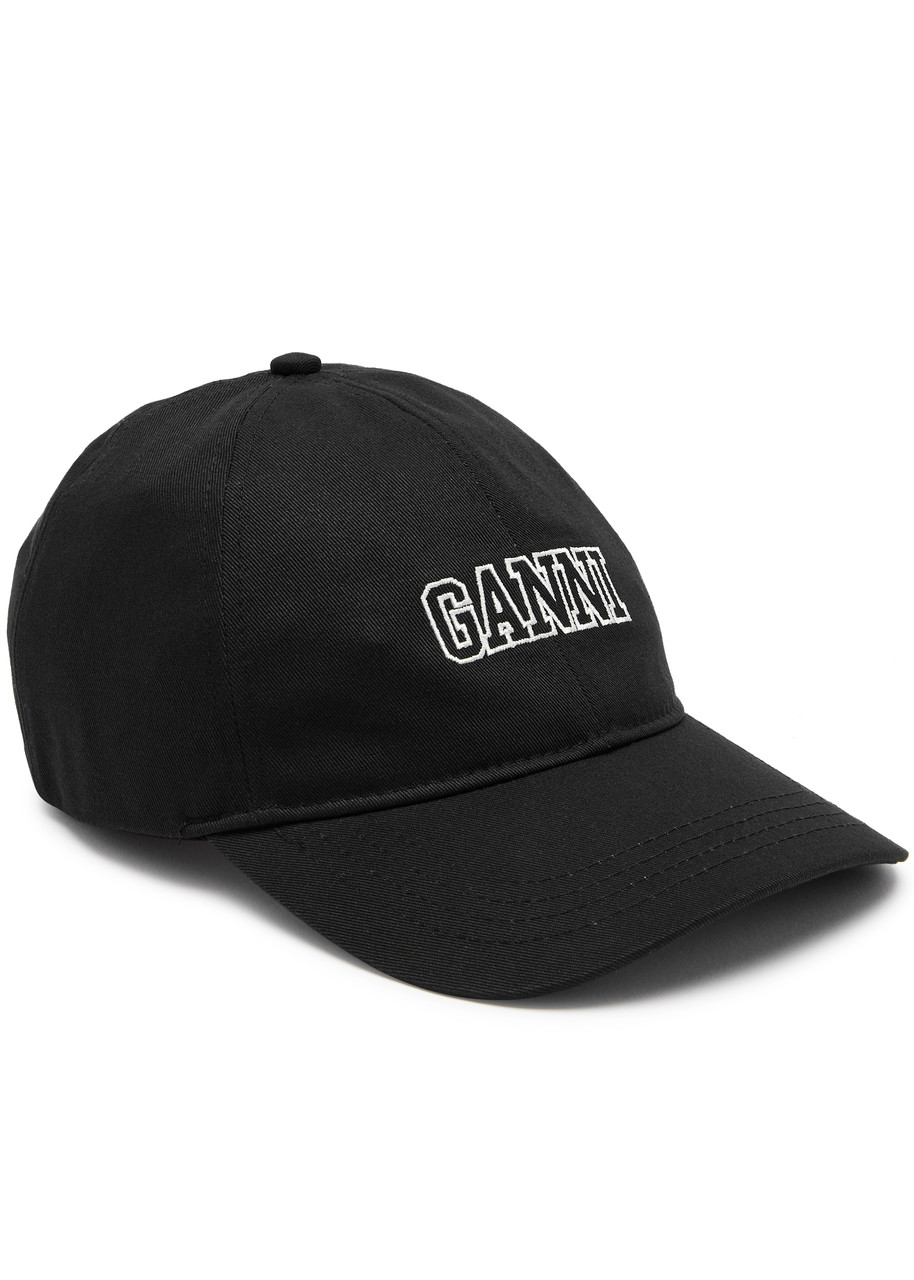 GANNI Logo-embroidered cotton cap | Harvey Nichols
