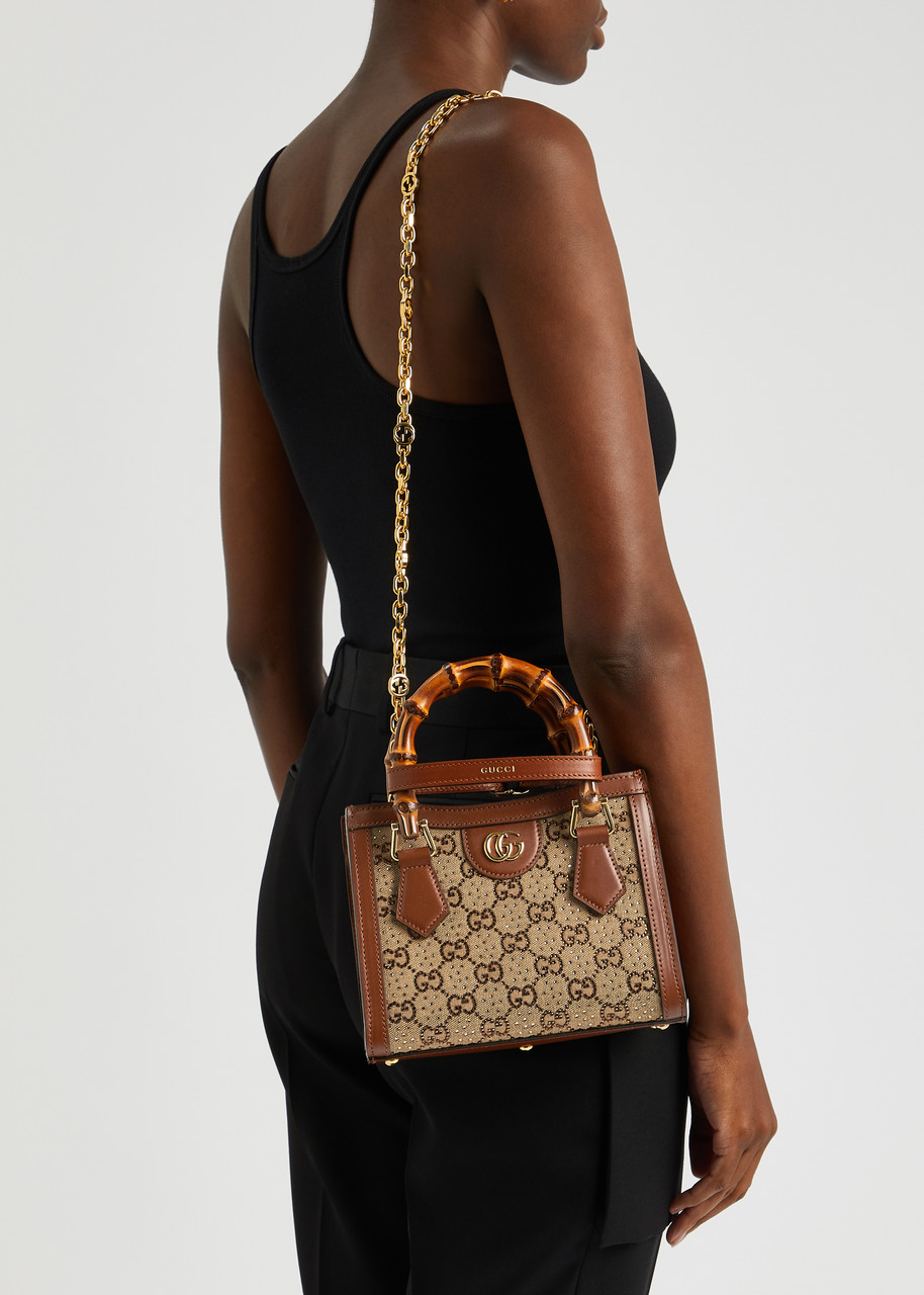 GUCCI Padlock mini embellished leather shoulder bag