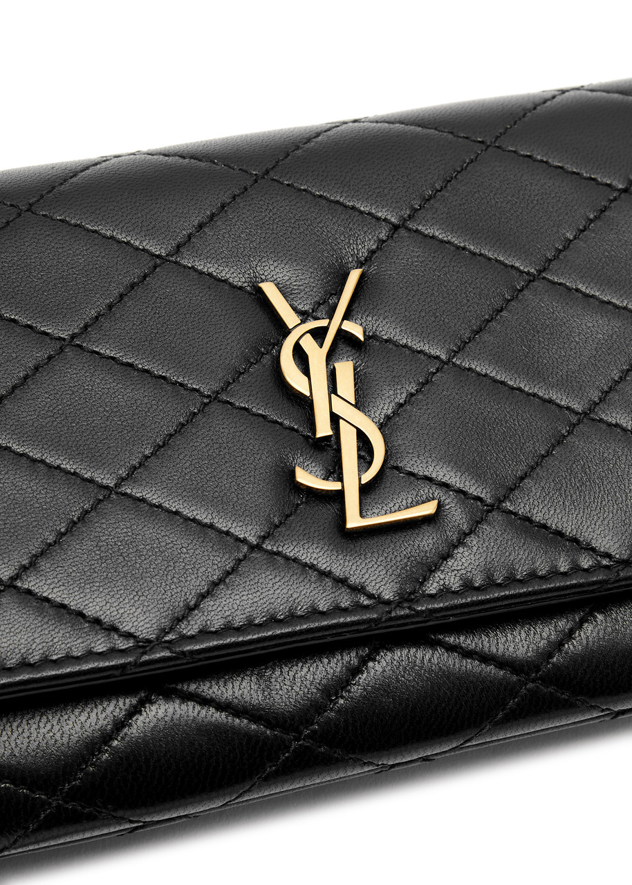 Saint Laurent Small Gaby Quilted Leather Envelope Wallet