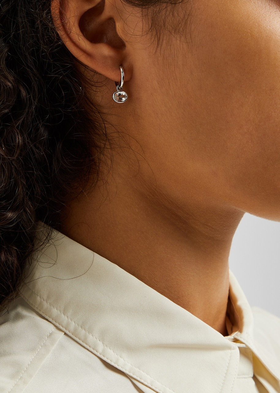 BY PARIAH Orbit 14kt white gold hoop earrings | Harvey Nichols