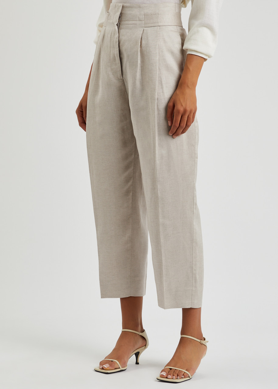 LOFT Peyton Trouser Pants in Linen Blend - ShopStyle