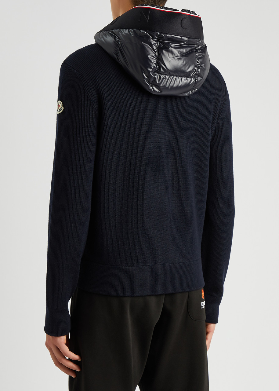 ジャケット・アウター sheller handmade stitch wool jacket coat MONCLER Hooded quilted shell and wool jacket | Harvey Nichols