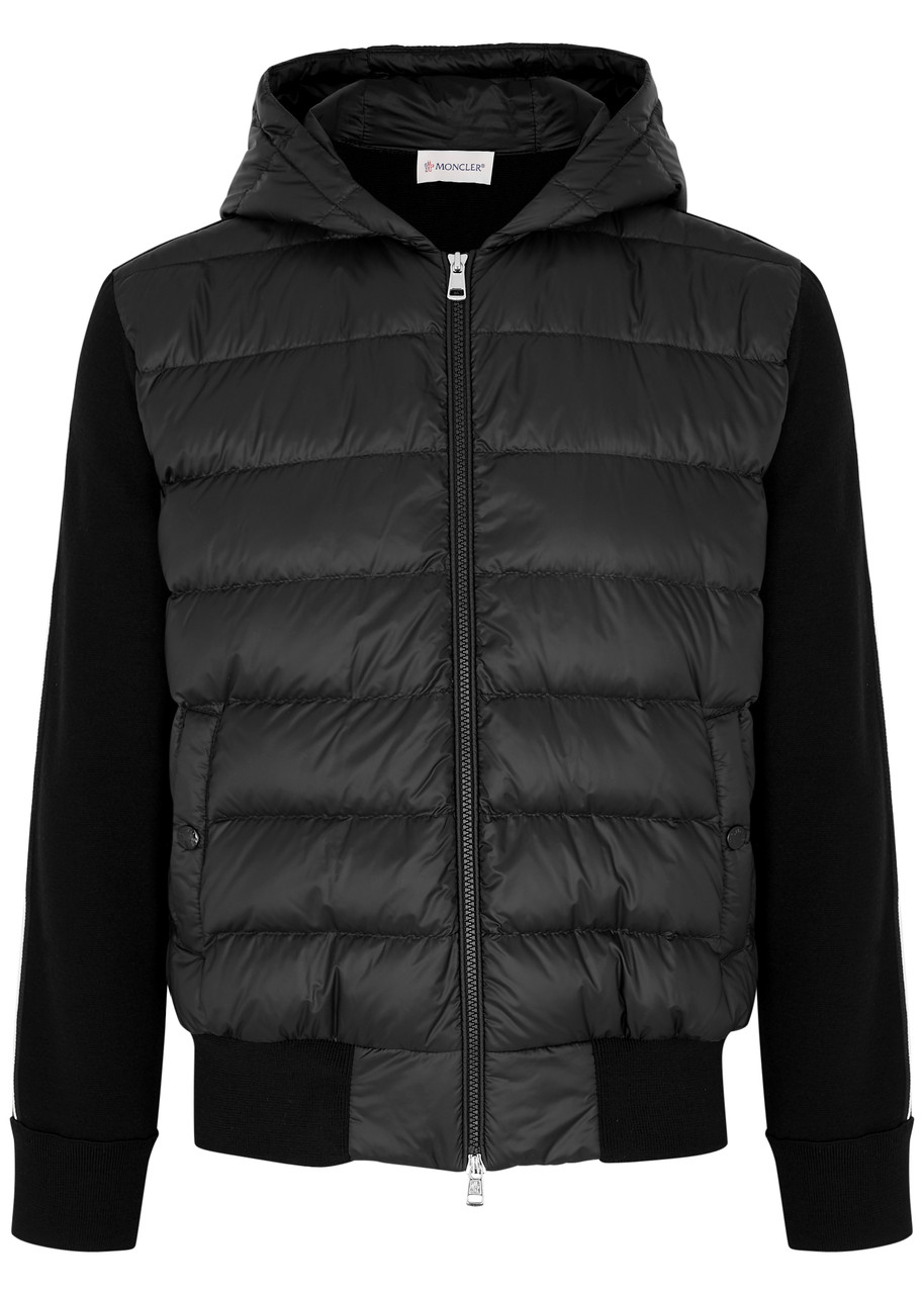 MONCLER Quilted shell and wool jacket | Harvey Nichols