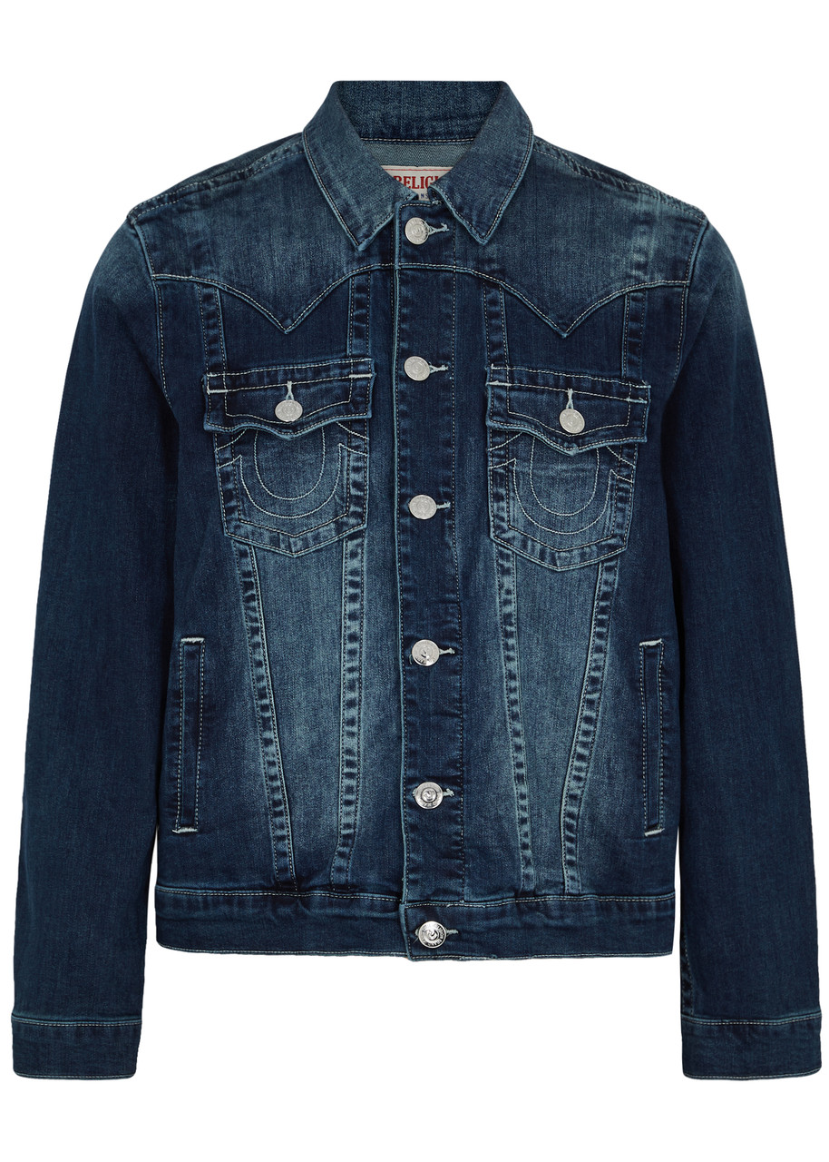 TRUE RELIGION Jimmy logo-print denim jacket | Harvey Nichols