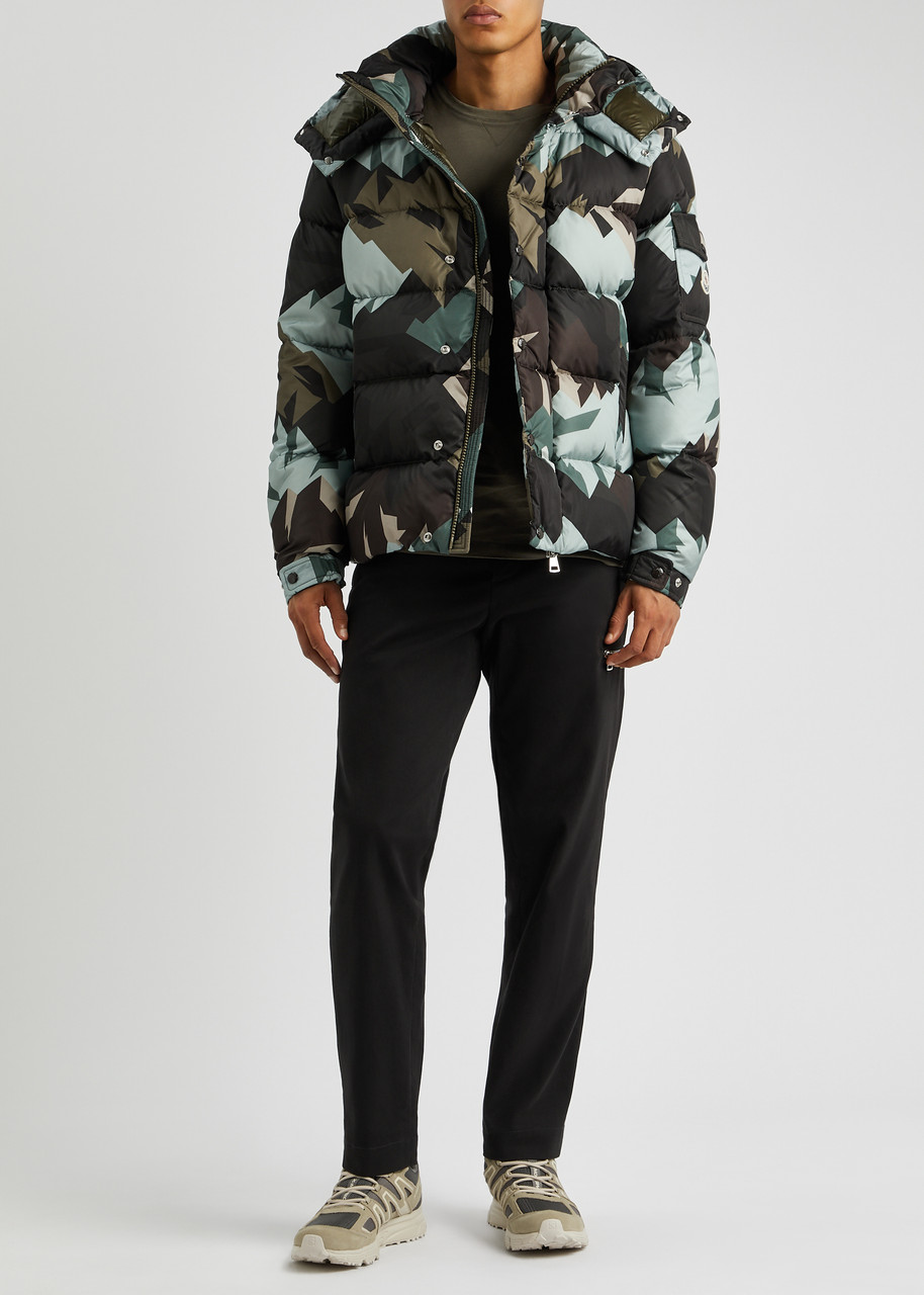MONCLER Mosa printed hooded quilted shell jacket | Harvey Nichols