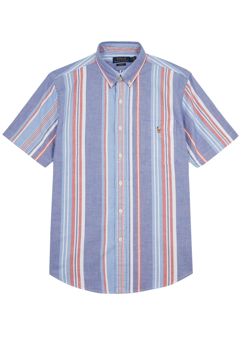 POLO RALPH LAUREN Striped logo cotton Oxford shirt | Harvey Nichols