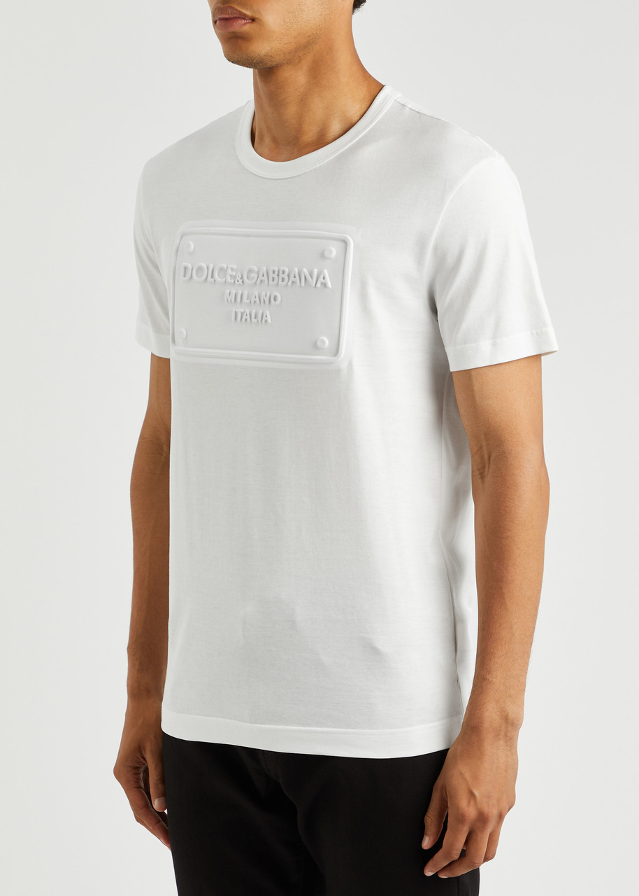 DOLCE & GABBANA Logo-embossed cotton T-shirt | Harvey Nichols