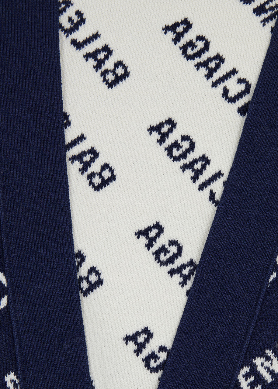 BALENCIAGA Logo-intarsia cotton-blend cardigan | Harvey Nichols