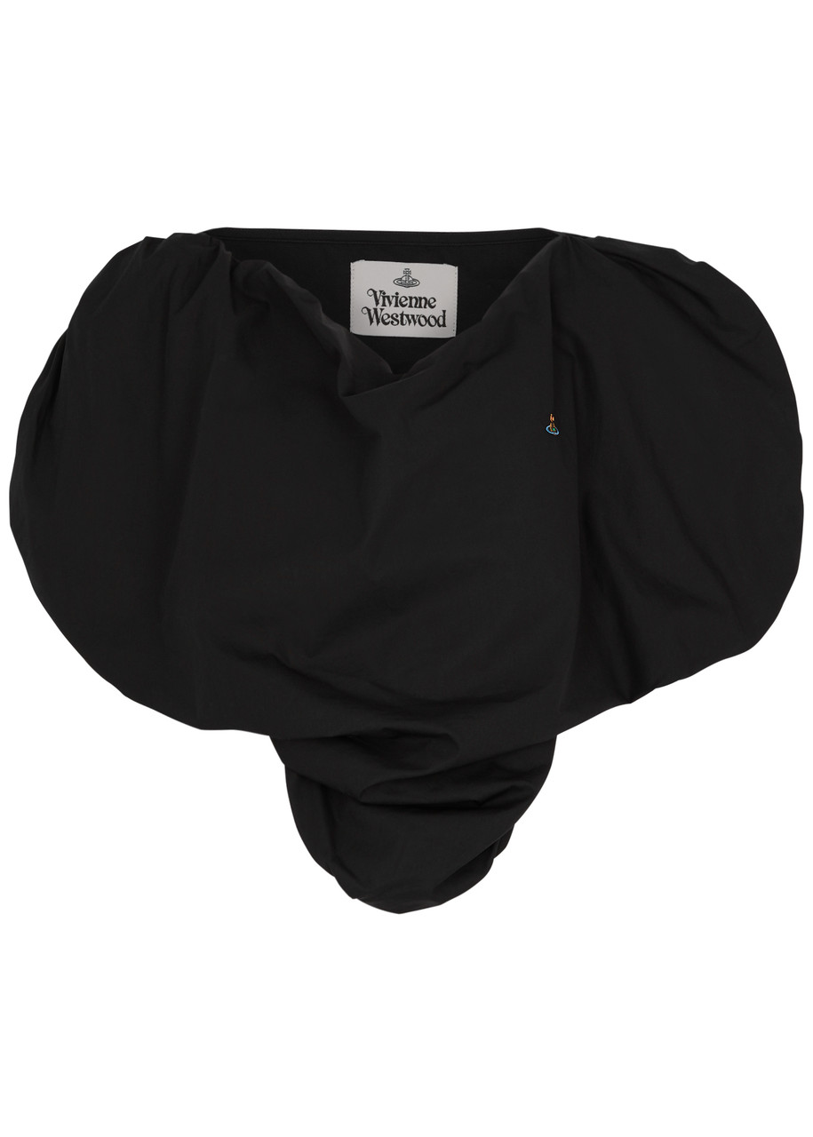 VIVIENNE WESTWOOD Heart cropped cotton-poplin top | Harvey Nichols