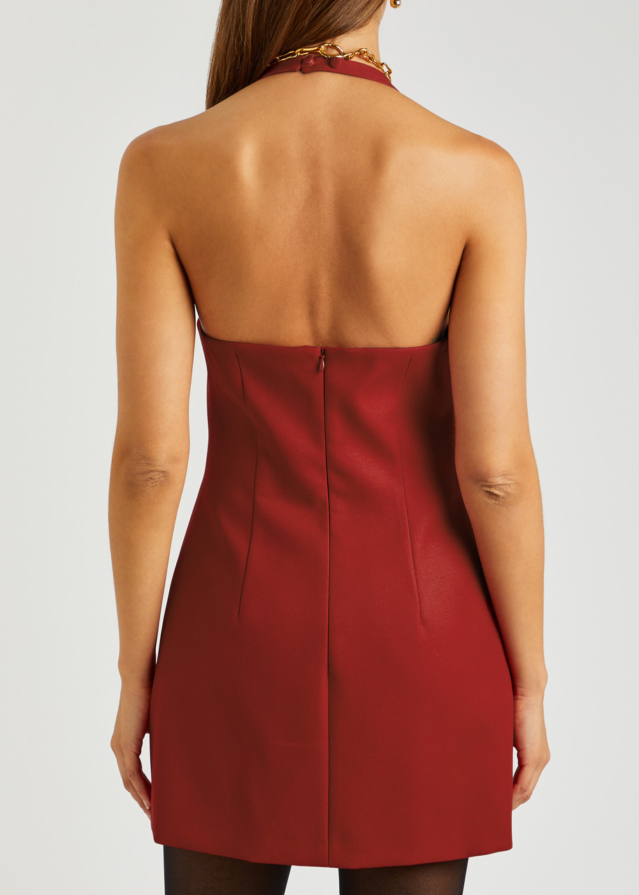 MAGDA BUTRYM Halterneck wool mini dress | Harvey Nichols