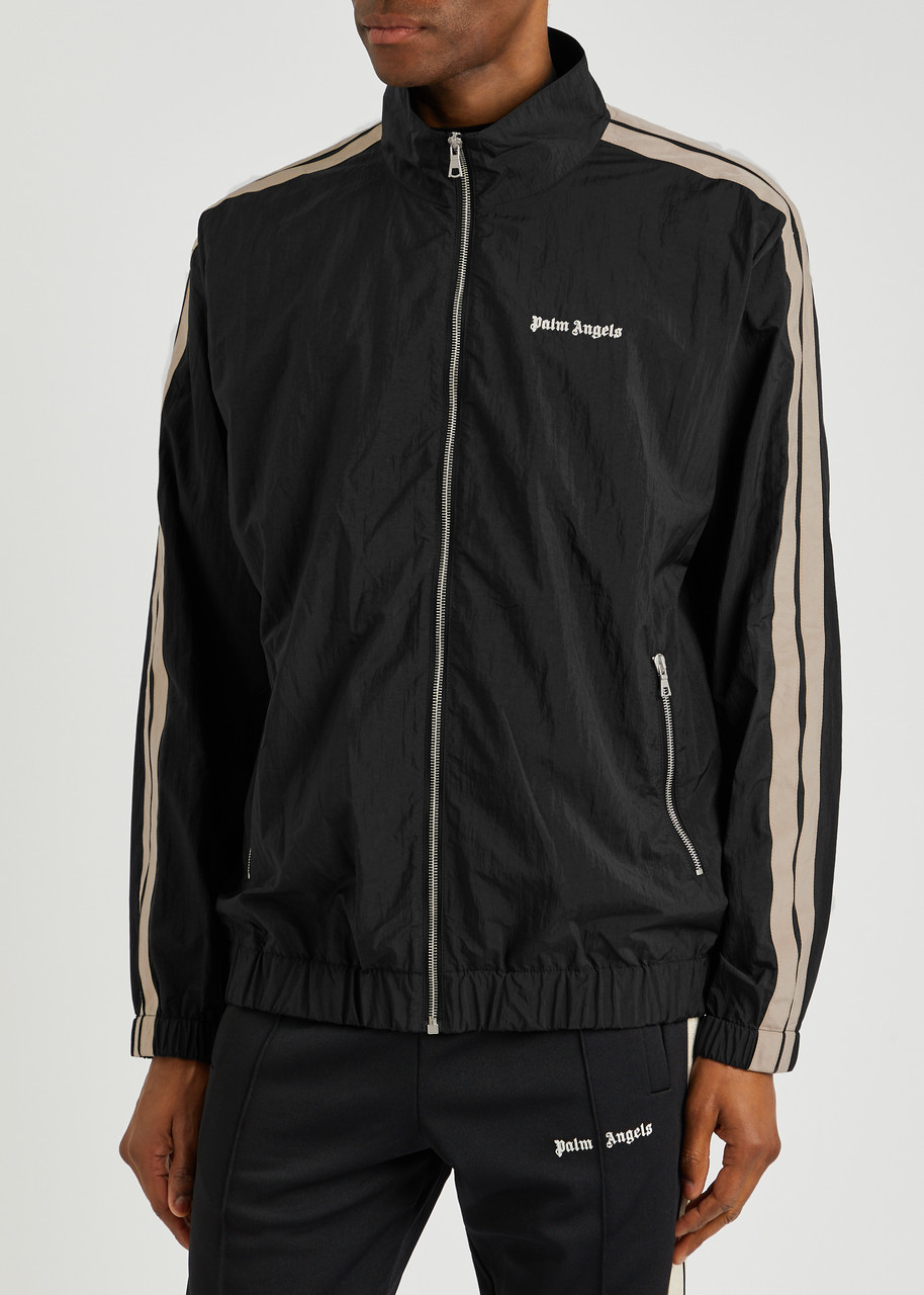 PALM ANGELS Striped logo nylon track jacket | Harvey Nichols