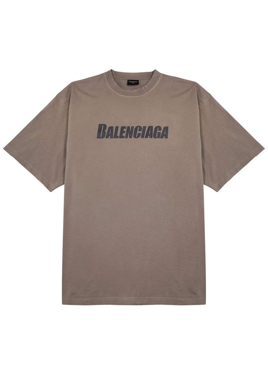 BALENCIAGA Caps logo-print cotton T-shirt | Harvey Nichols