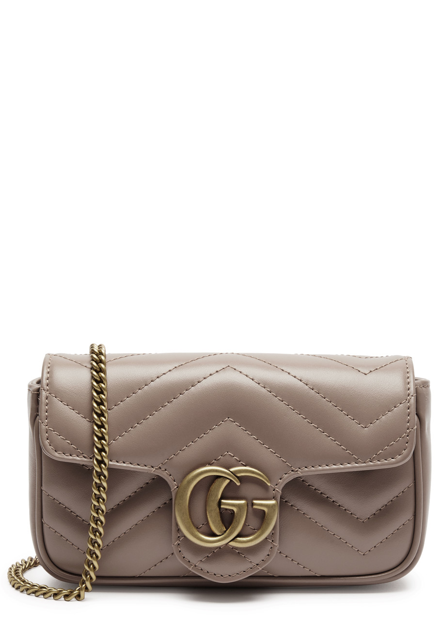 Gucci White Super Mini GG Marmont Bag for Women