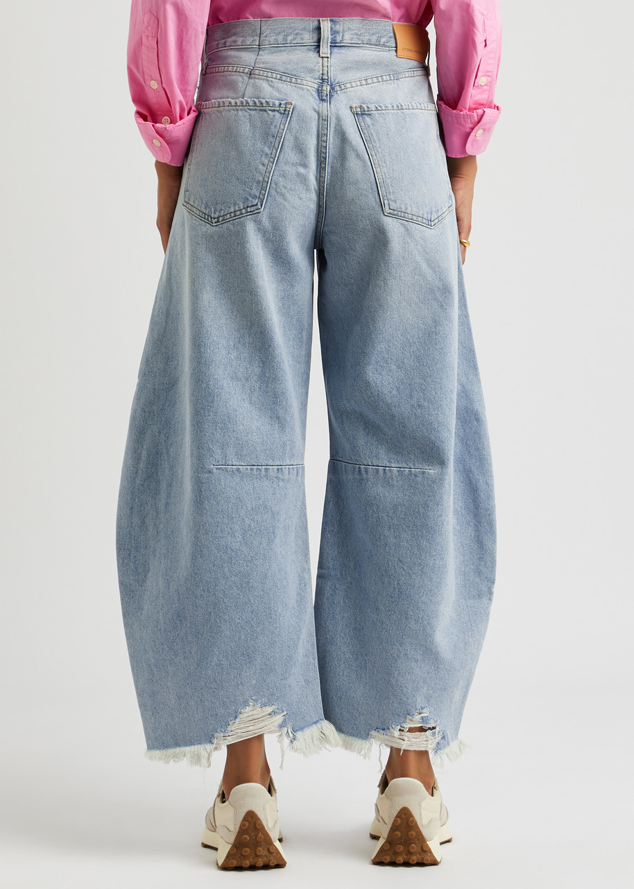 CITIZENS OF HUMANITY Horseshoe distressed barrel-leg jeans