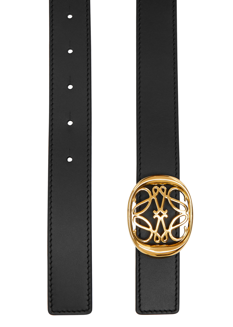 小物 LOEWE Anagram Gold Buckle Leather Belt 小物 LOEWE Anagram Gold Buckle Leather Belt Loewe Anagram