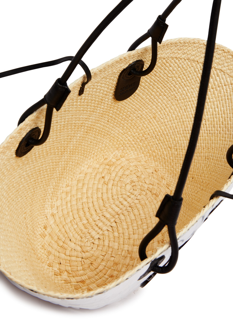 x Paula’s Ibiza Anagram Small Sequins Basket Shoulder Bag