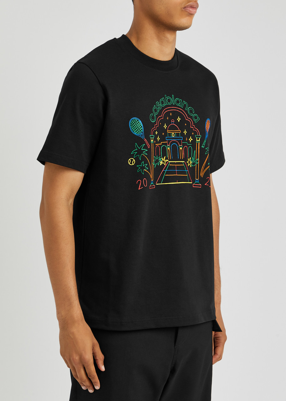 CASABLANCA Rainbow Crayon printed cotton T-shirt | Harvey Nichols