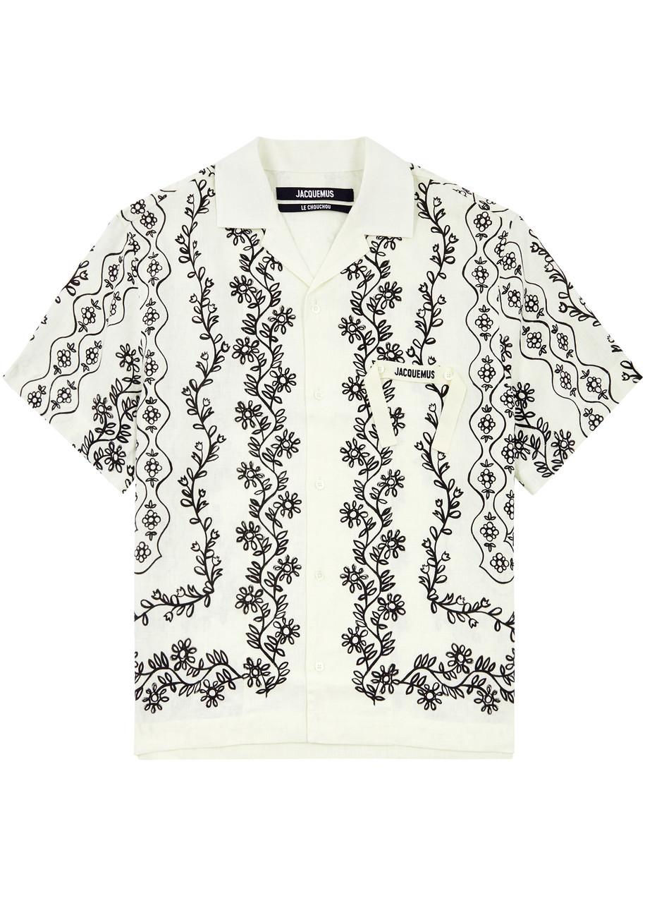 JACQUEMUS La Chemise Jean floral-print linen shirt | Harvey Nichols