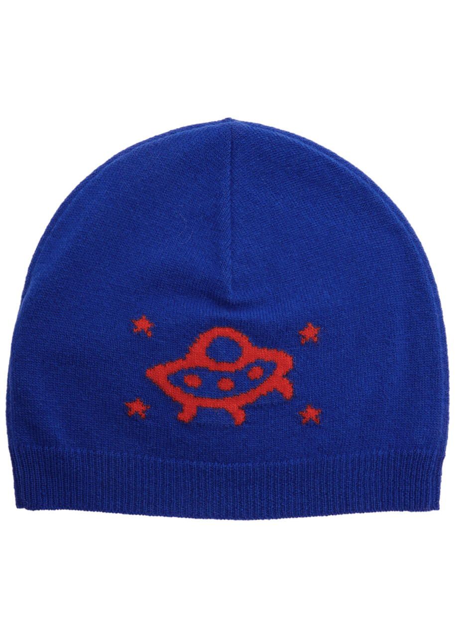 GUCCI KIDS GG and UFO-intarsia wool beanie | Harvey Nichols